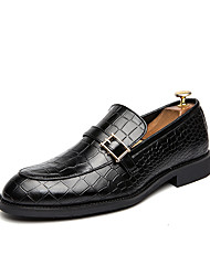 cheap -Men&#039;s Loafers &amp; Slip-Ons Moccasin Penny Loafers British Daily PU Shock Absorbing Black Brown Fall Spring