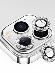 cheap -[2/3 Sets]Camera Lens Protector For iPhone 13 12 Pro Max mini 11 Pro Max New Stylish Diamond Crystal Sparkling Camera Cover Aluminum Alloy Anti-scratch Protective Camera Protector