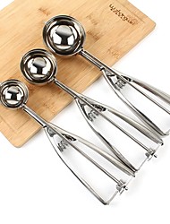 cheap -Ice Cream Scoops and Watermelon Fruit Ball Scoops 3Pcs with Different Sizes and Stainless Steel Spring Handle