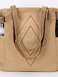 cheap -Women&#039;s Canvas Bag Handbags Tote Top Handle Bag Canvas Solid Color Daily Going out Black Khaki