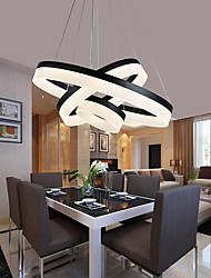 cheap -LED Pendant Light Ring Circle Black Dimmable Modern Ceiling Chandelier Loft Decor Living Dining Room Bedroom Hanging Lights