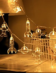 cheap -LED Space Astronaut String Lights Battery or USB Operation 1.5M 3M 6M Rocket Planet LED Fairy String Light Children&#039;s Kid&#039;s Room Holiday Party Home Decoration Lamp