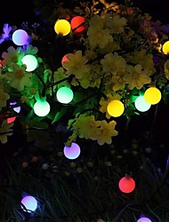 cheap -Outdoor Solar String Light Solar LED String Lights Matte Bulb Warm White Colorful White 8 Mode Outdoor Waterproof 7M 50LEDs Fairy Lights Christmas Wedding Holiday Decoration Lights Garden Light