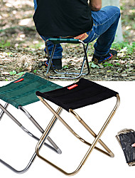 cheap -Camping Stool Mini Ultra Light (UL) Foldable Folding Nylon Aluminium alloy for 1 person Hiking Camping Autumn / Fall Winter Black Green