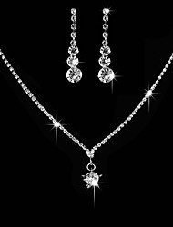 cheap -Women&#039;s Charms Long Flower Classic Imitation Diamond Earrings Jewelry White For Wedding Gift 1 set