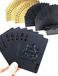 cheap -24K Gold Playing Cards Plastic Poker Game Deck Foil Pokers pack Magic Cards Waterproof Card Gift Collection Gambling Board Game