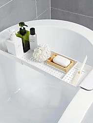 cheap -Retractable shelf plastic bathtub storage rack bathroom drain rack bathtub tray kitchen bathroom organizer storage accessories