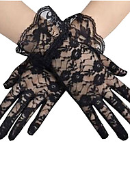 cheap -Sexy lace lace gloves short black summer Bridal Gloves