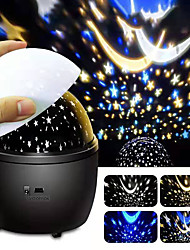 cheap -LED Projector Tiktok Lamp Sky Star Moon Night Light Rotating Battery or USB Operated Colorful Night Lamp Kids Bedroom Nursery Home Decoration
