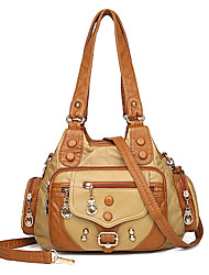 cheap -Women&#039;s 2022 Handbags Top Handle Bag Hobo Bag Zipper Date Office &amp; Career Green Black Khaki Brown