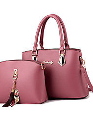 cheap -Women&#039;s Handbags Top Handle Bag 2 Pieces Purse Set Shopping Office &amp; Career Earth Yellow Wine Black Purple