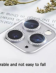 cheap -[2/3 Sets] Diamond Camera Lens Protector For iPhone 13 12 Pro Max mini 11 Pro Max Camera Metal Ring Glass High Definition Scratch Proof