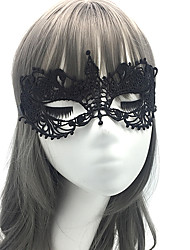 cheap -Goddess / Sexy Lady Halloween Props Adults&#039; Halloween / Christmas Women&#039;s Black Lace / Tactel Cosplay Accessories Masquerade Costumes / Hand wash / Eye Mask / Inelastic / Eye Mask