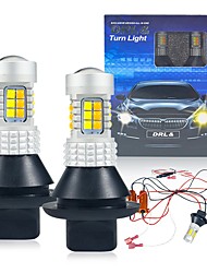 cheap -2PCS/set P21W Ba15s BAU15S PY21W 7440 W21W WY21W T20 1156S25 30led  Daytime Running LightTurn Signal Dual Mode DRL LED External Lights