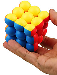 cheap -YongJun 3x3 Magic Cube 3x3x3 Stickerless Round Bead Speed Cube Puzzle Toys Creative Decompression Gift