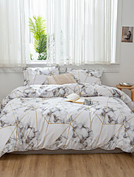 cheap -Marble Duvet Cover Set Quilt Bedding Sets Comforter Cover Hotel Adult, Queen/King Size/Twin/Single(1 Duvet Cover, 1 Or 2 Pillowcases Shams)