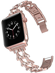 cheap -1 pcs Smart Watch Band for Apple iWatch Series 7 / SE / 6/5/4/3/2/1 38/40/41mm 42/44/45mm Zinc alloy Smartwatch Strap Luxury Bracelet Bling Diamond Metal Band Jewelry Bracelet Replacement  Wristband
