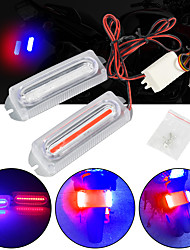 cheap -2pcs Motorcycle LED Strobe / Flashing Tail Lights Warning Lights Light Bulbs COB 1 For Motorcycles All years
