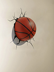 cheap -3D Broken Wall Scratches Basketball Home Hallway Background Decoration Removable PVC Stickers Self-Adhesive Wall Decoration for Garden Living Room Bedroom Kitchen Playroom Nursery Room