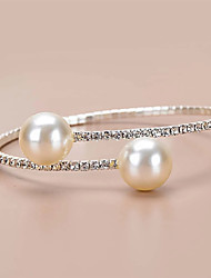 cheap -Women&#039;s Cuff Bracelet Bracelet Tennis Chain Wedding Simple Elegant European Rhinestone Bracelet Jewelry Rose Gold / Gold / Silver For Wedding Anniversary Gift Formal Date