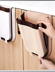 cheap -Folding Trash Can For Kitchen And Car Wall Mounted Waste Bin Kitchen Cabinet Door Hanging Trash Bin