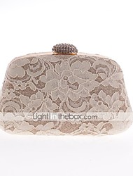 cheap -Women&#039;s Evening Bag Wedding Bags Handbags Evening Bag Polyester Satin Lace Crystals Plain Embroidery Floral Print Party Wedding Event / Party Blue White Black Almond