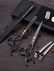 cheap -Hairdressing Scissors Flat Cut Bangs Thinning Hair Tooth Scissors Professional Barber Scissors Set