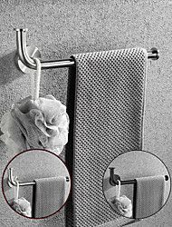 cheap -Multifunctional Towel Bar Brushed/Painted Finish Toilet Paper Holder with Coat Hook 304 Stainless Steel Mattle Black/Silver Wall-mounted