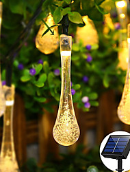 cheap -Outdoor Solar String Light Outdoor Waterproof Solar Waterdrop Fairy String Lights 7M 50LEDs Decorative Lamp Christmas Wedding Outdoor Garden Patio Lawn Decoration LED Solar Garden Light