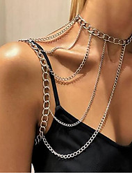cheap -Body Chain Punk Trendy Women&#039;s Body Jewelry For Masquerade Bikini Tassel Alloy Silver 1pc