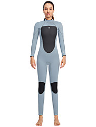 cheap -Dive&amp;Sail Women&#039;s Full Wetsuit 3mm SCR Neoprene Diving Suit Thermal Warm UPF50+ Quick Dry High Elasticity Long Sleeve Swimming Diving Surfing Scuba Patchwork Autumn / Fall Spring Summer