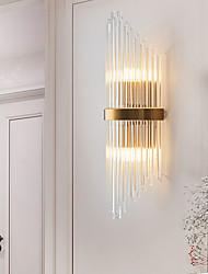 cheap -LED Modern Wall Light Crystal Mini Style Black Gold 55cm 75cm Living Room Bedroom Steel Wall Sconces 110-120V 220-240V