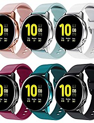cheap -Smart watch band compatible with samsung galaxy watch 3 41mm(20mm)silicone bands replacement sport skin friendly wristband with samsung galaxy active 2 band 40mm 44mm strap/galaxy watch 42mm (6 pack)