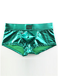 cheap -Men&#039;s Basic Boxers Underwear Micro-elastic Low Waist 1 PC Silver S