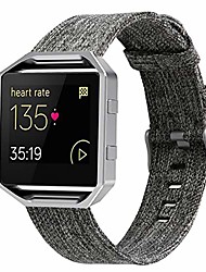 cheap -Smartwatch band compatible with fitbit blaze wristband woven wristband, replacement wristband woven fabric wristbands accessories sports wristbands (dark gray)
