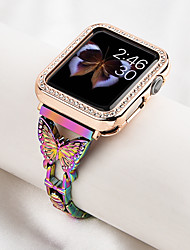 cheap -1 pcs Smart Watch Band for Apple iWatch Series 7 / SE / 6/5/4/3/2/1 38/40/41mm 42/44/45mm Zinc alloy Smartwatch Strap Luxury Glitter Bling Diamond Metal Band Jewelry Bracelet Replacement  Wristband