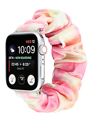 cheap -1 pcs Smart Watch Band for Apple iWatch Series 7 / SE / 6/5/4/3/2/1 38/40/41mm 42/44/45mm Multicolor Flannel Smartwatch Strap Soft Breathable Printed Bracelet Elastic band Scrunchie Band Replacement