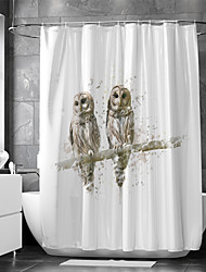cheap -Shower Curtain With Hooks Suitable For Separate Wet And Dry Zone Divide Bathroom Shower Curtain Waterproof Oil-proof Modern and Animal Series