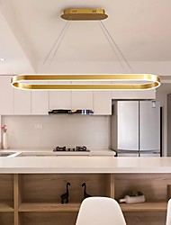 cheap -LED Pendant Light Modern Black Gold Circle Design Island Light 80 cm Metal Dining Room Kitchen 110-120V 220-240V