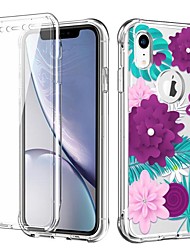cheap -Flower Clear Bumper Phone Case for iPhone 13 12 Pro Max 11 SE 2020 X XR XS Max Shockproof Dustproof Flower Pattern TPU Back Cover