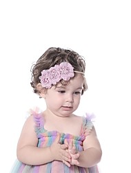 cheap -Kids Baby Girls&#039; Creative Multicolor Splicing Mesh Fabric Art Flower Children&#039;s Thin Hairband Super Soft Stretch Nylon Baby Hair Accessories