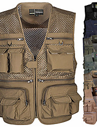 cheap -Men&#039;s Fishing Vest With Multi Pockets Outdoor Work Safari Vest Lightweight Quick Dry for Hunting Hiking Traveling Photograghy