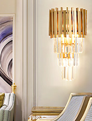 cheap -LED Modern Wall Light Crystal Gold Mini Style Living Room Bedroom Iron Wall Sconces 110-120V 220-240V