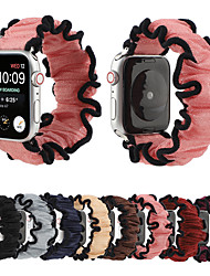 cheap -1 pcs Smart Watch Band for Apple iWatch Series 7 / SE / 6/5/4/3/2/1 38/40/41mm 42/44/45mm Fabric Smartwatch Strap Soft Breathable Elastic band Scrunchie Band Replacement  Wristband