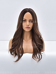 cheap -Amazon Cross-Border New Products European and American Wigs Ladies Brown Long Curly Hair Chemical Fiber African Wig Headgear Manufacturers Wholesale