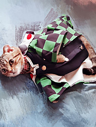 cheap -Inspired By Anime Demon Slayer Pet Costume Cat Dog/Cat Cosplay Halloween Dog/Cat Costume