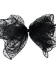 cheap -lace veil big bow hairpin top clip back head clip sen fairy hairpin polka dot net yarn hair accessories female