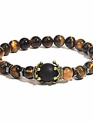 cheap -ll&amp;tifniy chakra bead bracelets aromatherapy 8mm nature stone lava rock healing energy crown distance beads stretch bracelet for women men (tiger eye)