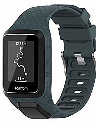 cheap -Smart watch band bracelet compatible with tomtom runner 3, watch band silicone watch bands band for tomtom spark 3, runner 2, golfer 2, adventurer smart watches (rock cyan)