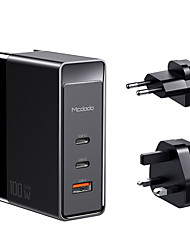 economico -100 W Potenza di uscita USB Caricatore PD Caricatore veloce Caricatore GaN Caricabatterie portatile Per Universale
